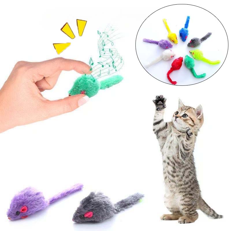Catnip Interactive Plush Mouse - Zabawka dla kota w kształcie myszy,