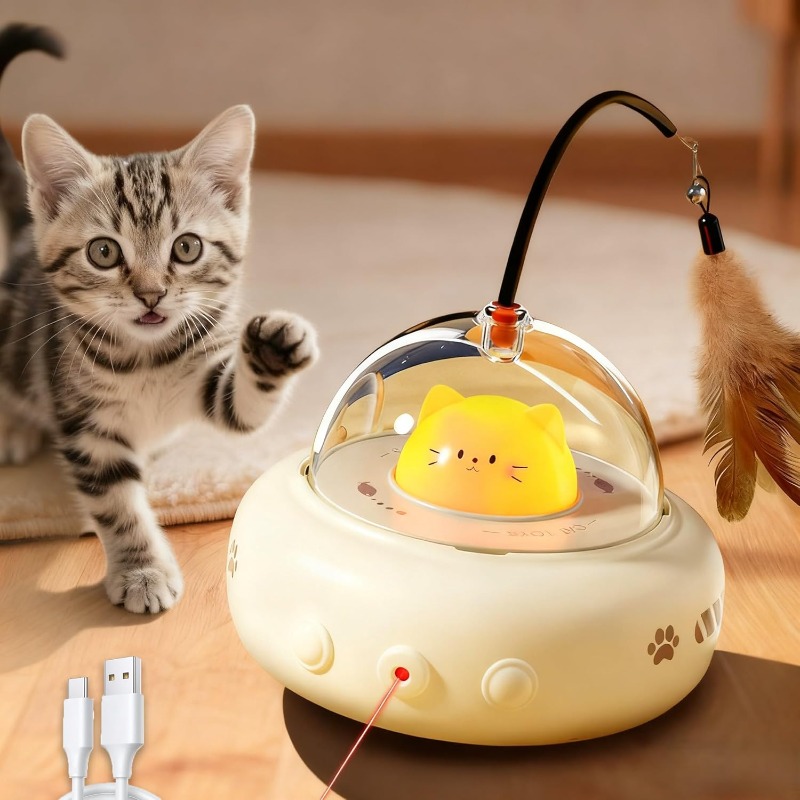 Laser Pointer Cat Toy Automatic - Ciche, interaktywne zabawki dla kotów 2