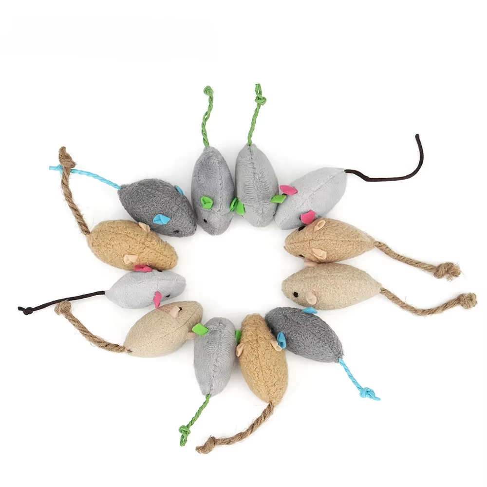 Catnip Interactive Plush Mouse - 5 szt. Zabawki dla kota w