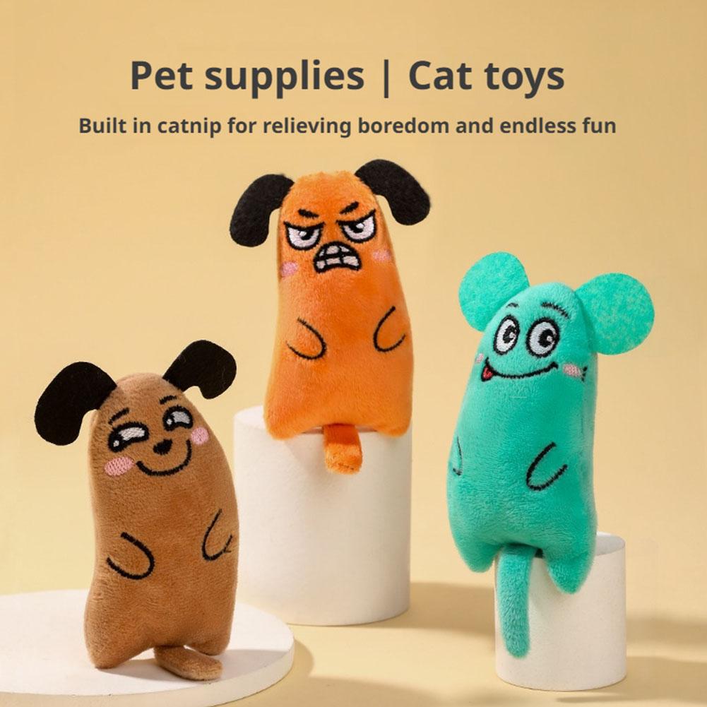Catnip Interactive Plush Mouse - Zabawki dla kotów z ekspresjami z