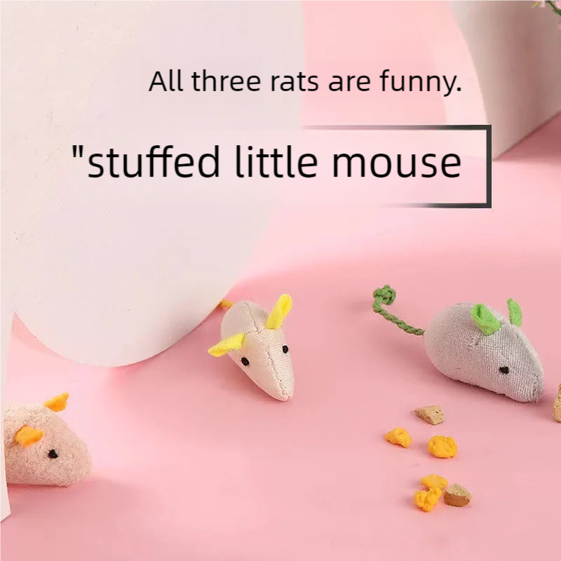 Catnip Interactive Plush Mouse - Zabawka dla kota, myszki z kocimiętką,