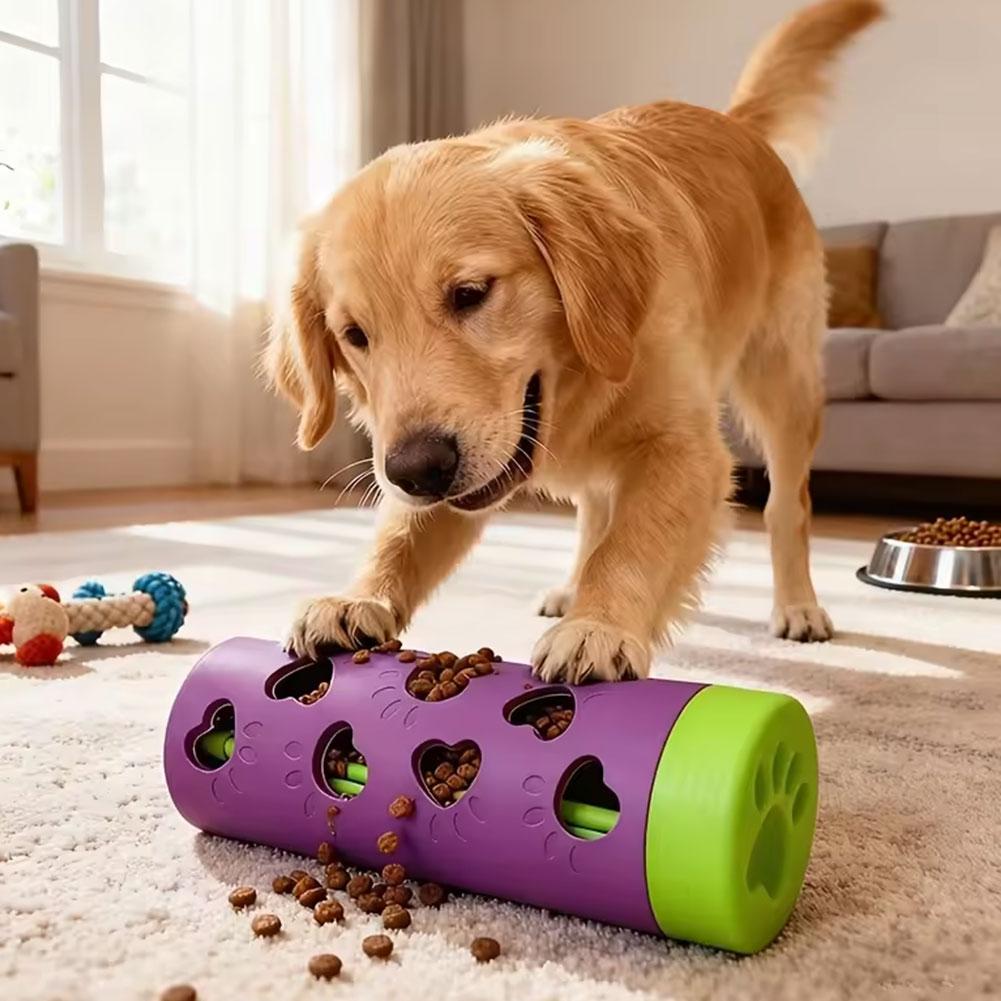 Interactive Squeaky Plush Dog Toy - Interaktywny, odłączany dozownik karmy dla zwierząt,
