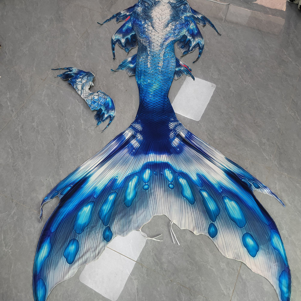 Aquarium - Kolorowy strój syreny z ogonem, szyty