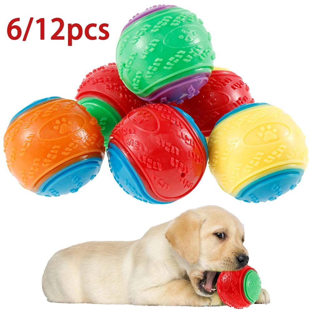 6/12 sztuk piszczące piłki dla – Interactive Squeaky Plush Dog Toy recenzja i cena