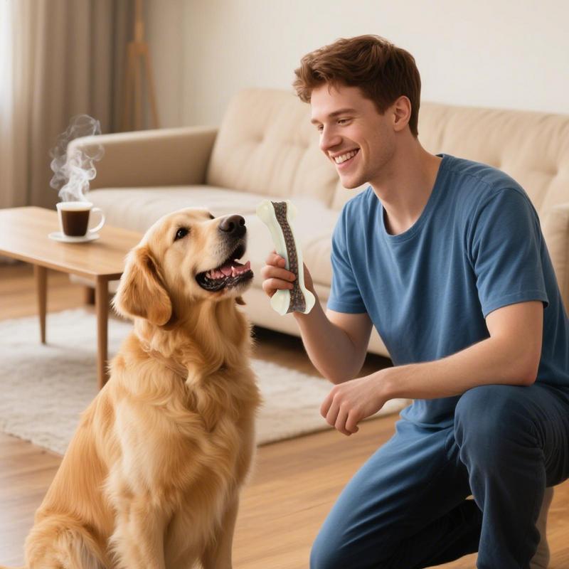 Zabawka dla psa Interaktywne c – Teeth Cleaning Dog Chew Bone recenzja i cena