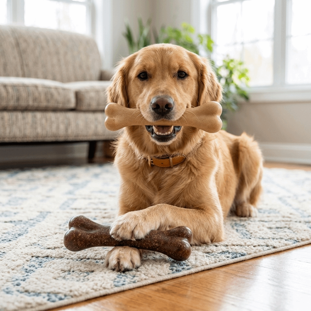 Zabawka do żucia w kształcie k – Teeth Cleaning Dog Chew Bone recenzja i cena