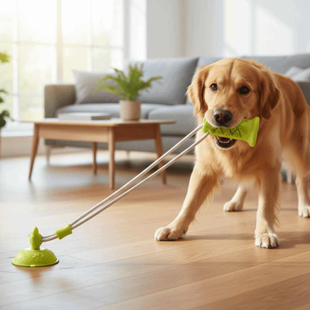 Odporna na ugryzienia zabawka  – Suction Cup Dog Tug Toy recenzja i cena