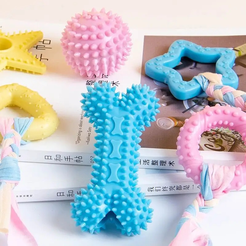 Wytrzymała gumowa zabawka do ż – Teeth Cleaning Dog Chew Bone recenzja i cena