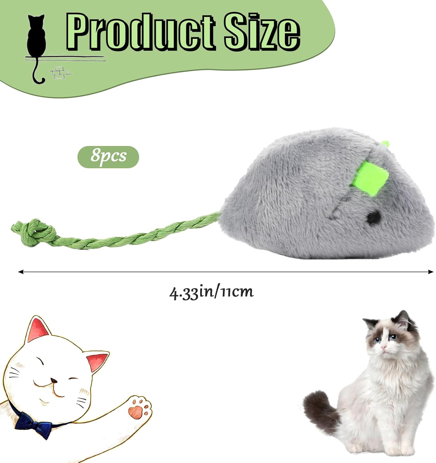 8 losowo pakowanych interaktyw – Catnip Interactive Plush Mouse recenzja i cena