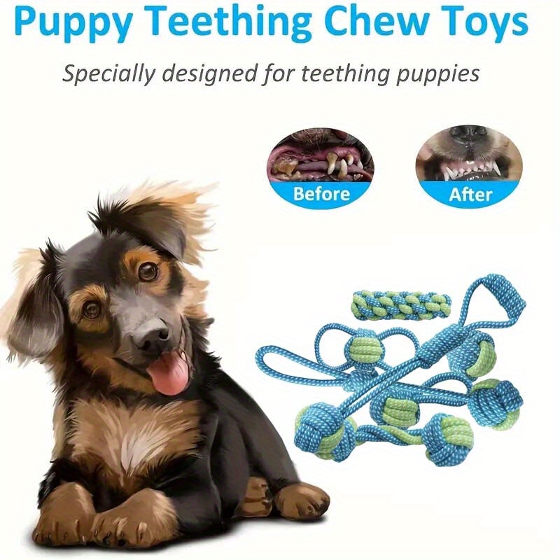 7 szt. Interaktywnych zabawek  – Dog Rope Toy Aggressive Chewers recenzja i cena