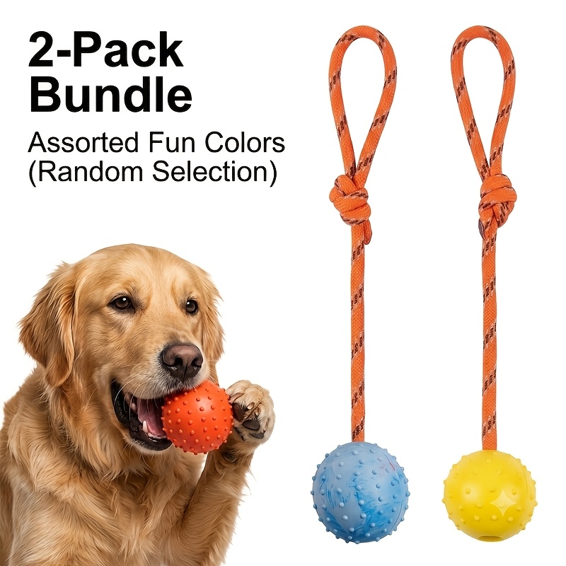 2-pak wytrzymałych gumowych pi – Dog Rope Toy Aggressive Chewers recenzja i cena